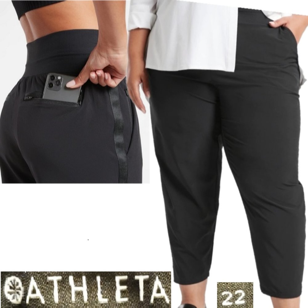 Nolita Slim Tapered Crop Pant, black